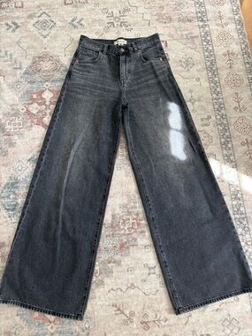 LIKE NEW Madewell Super Wide Leg Black Women's Jeans